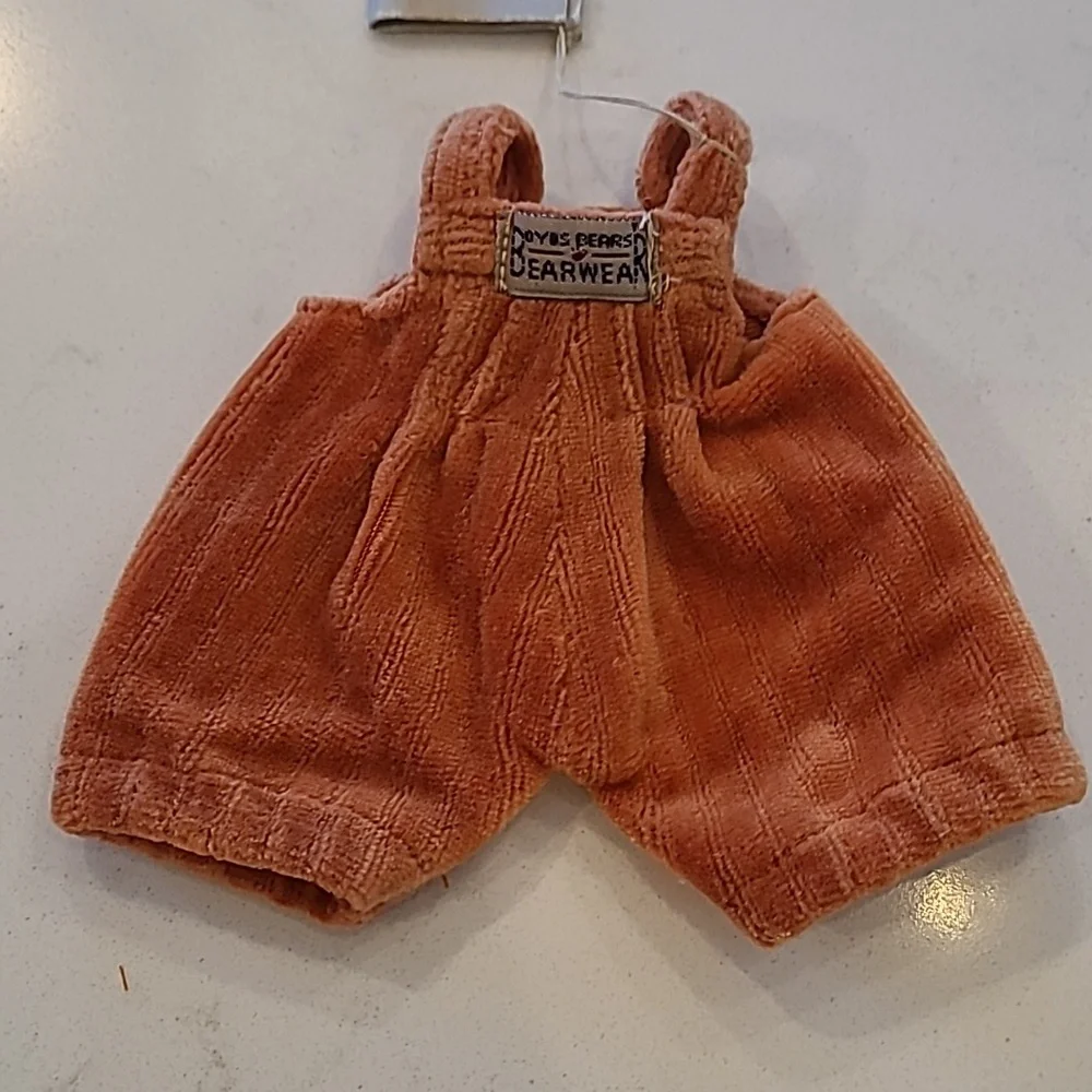 Boyd's Bears Orange Velvet Overalls - Picture 2 of 4